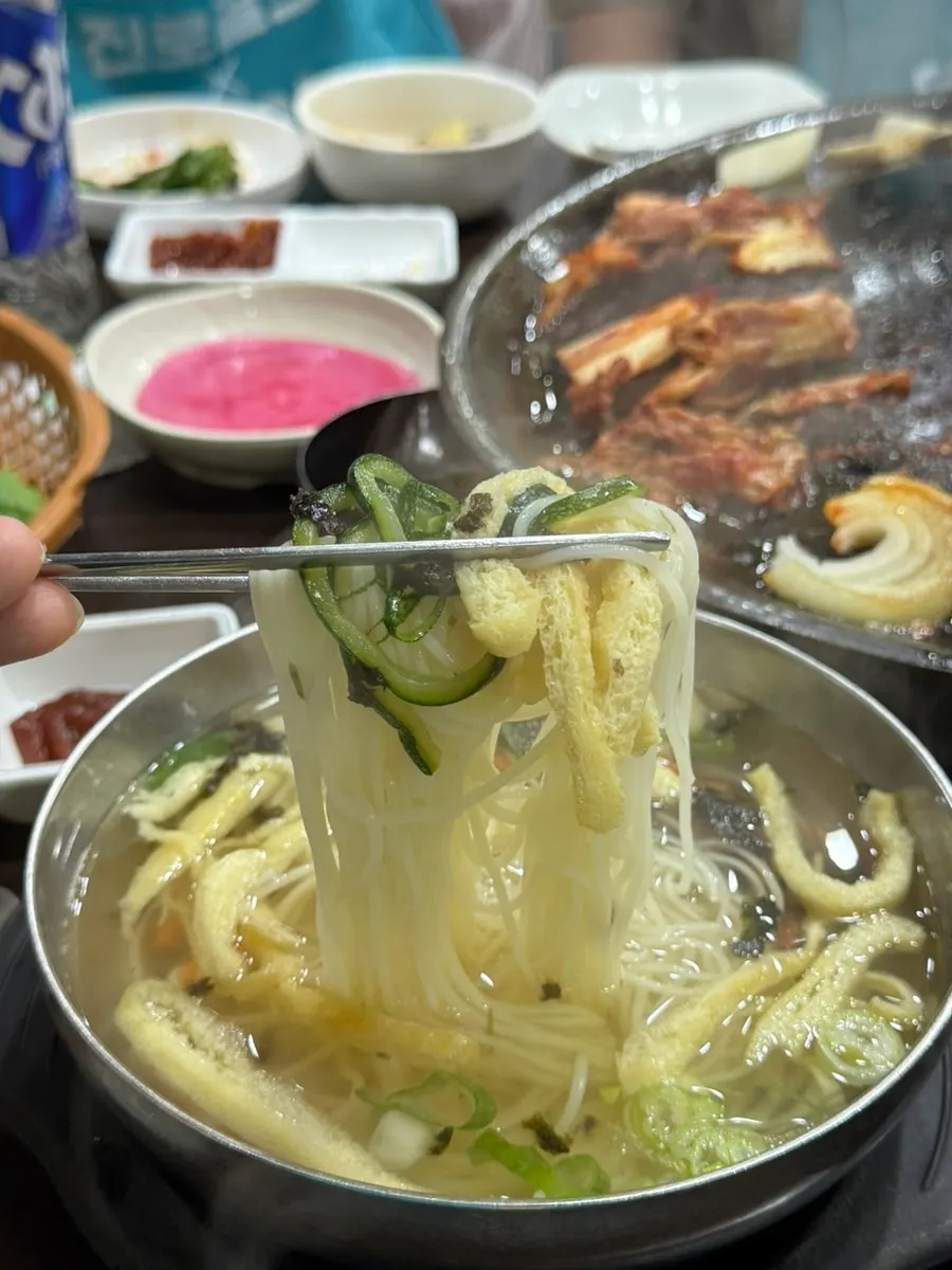 Bowl of unlimited jatjguksu noodle soup