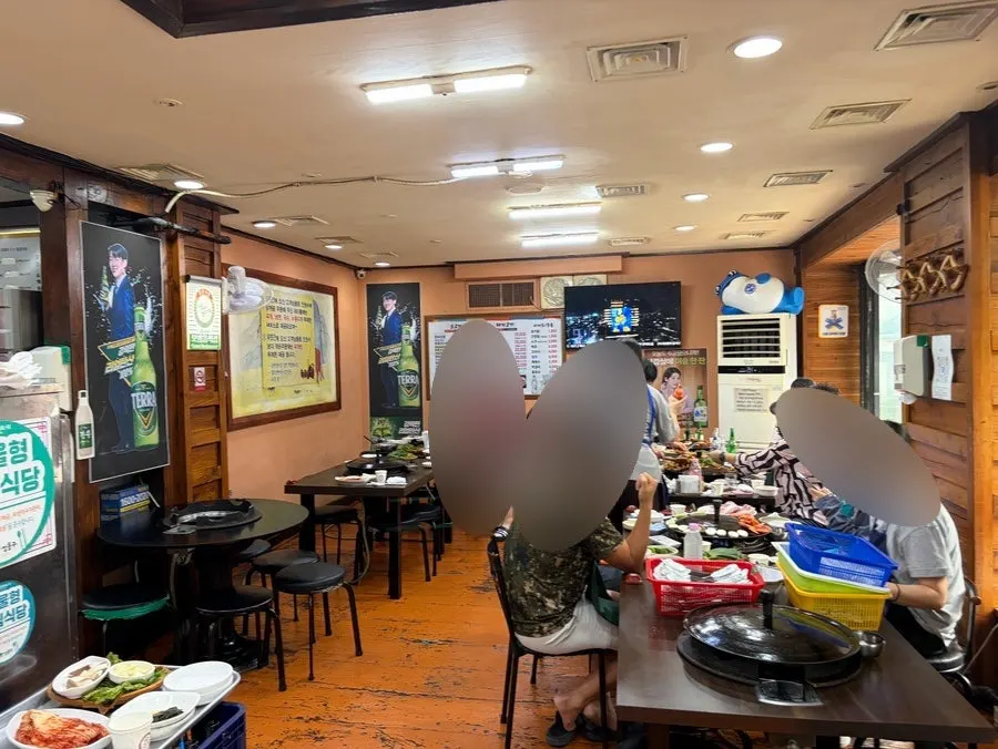 Restaurant seating filled with weekend afternoon customers