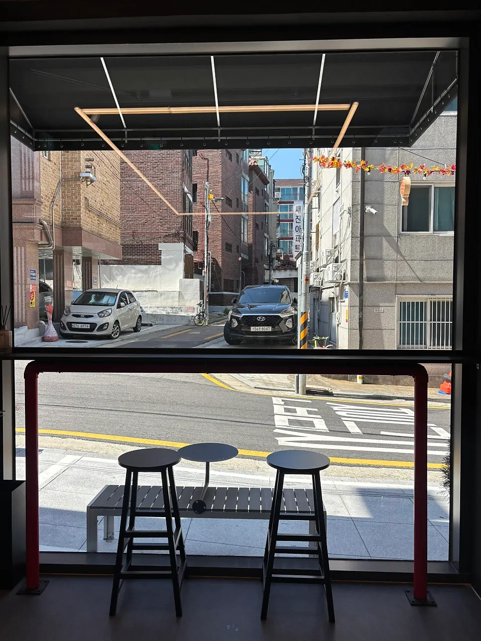 Counter with signature menu signage