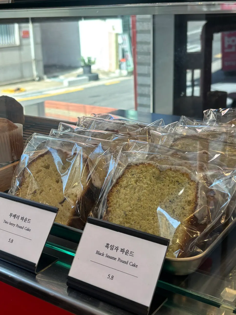 Handmade desserts on display