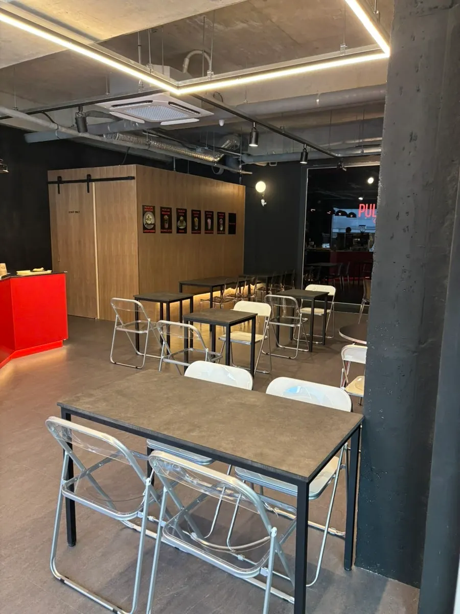 View around Pulse Line Coffee's first-floor entrance
