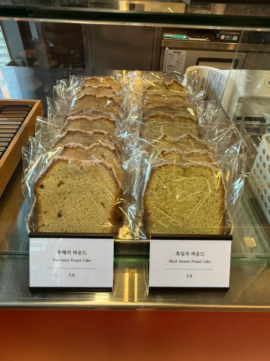 Muffins and pies displayed in the case