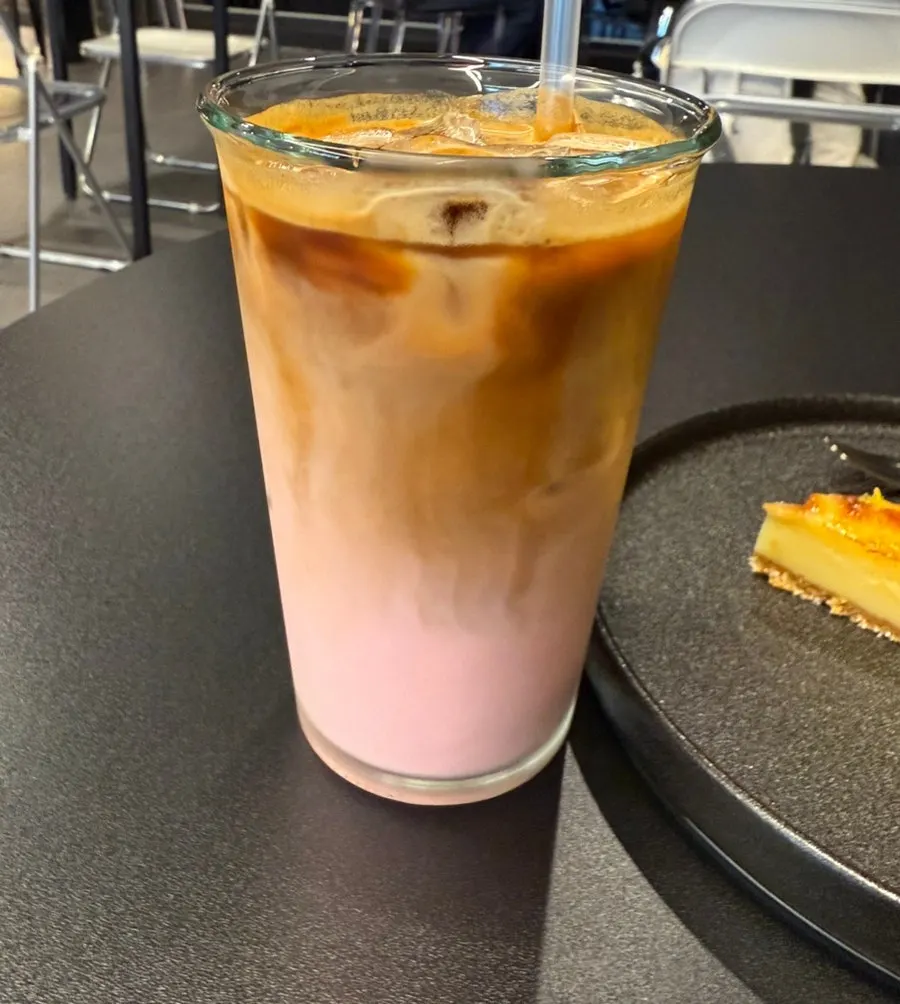 A cup of the red beet Pulse-nal Latte