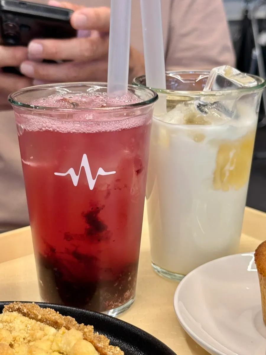 A glass of two-berry ade