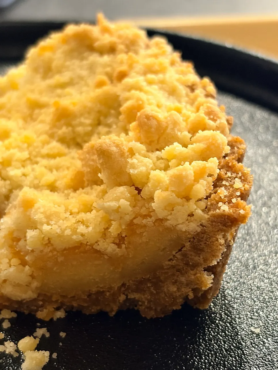 Photo showing the crumble pie filling