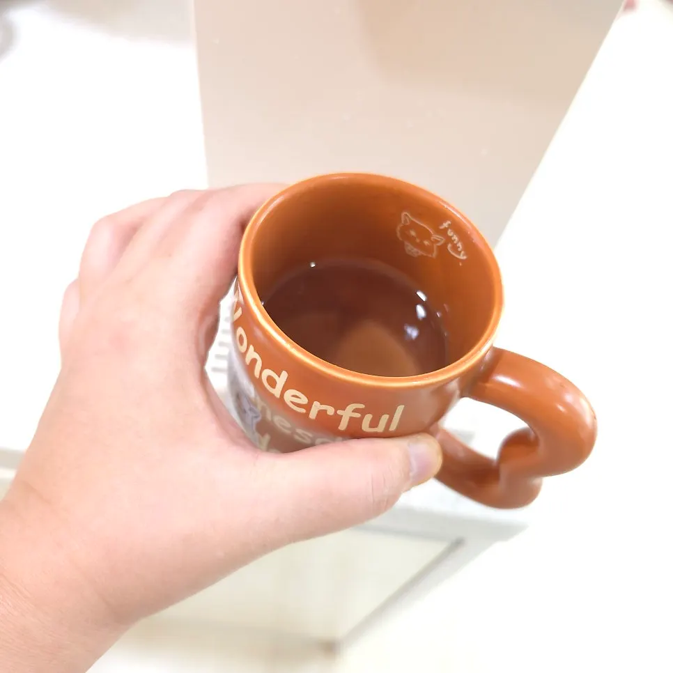 Soup mixed with hot water