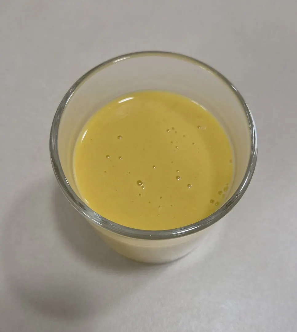 Sweet Pumpkin Bean Cream Soup mixed with cold water
