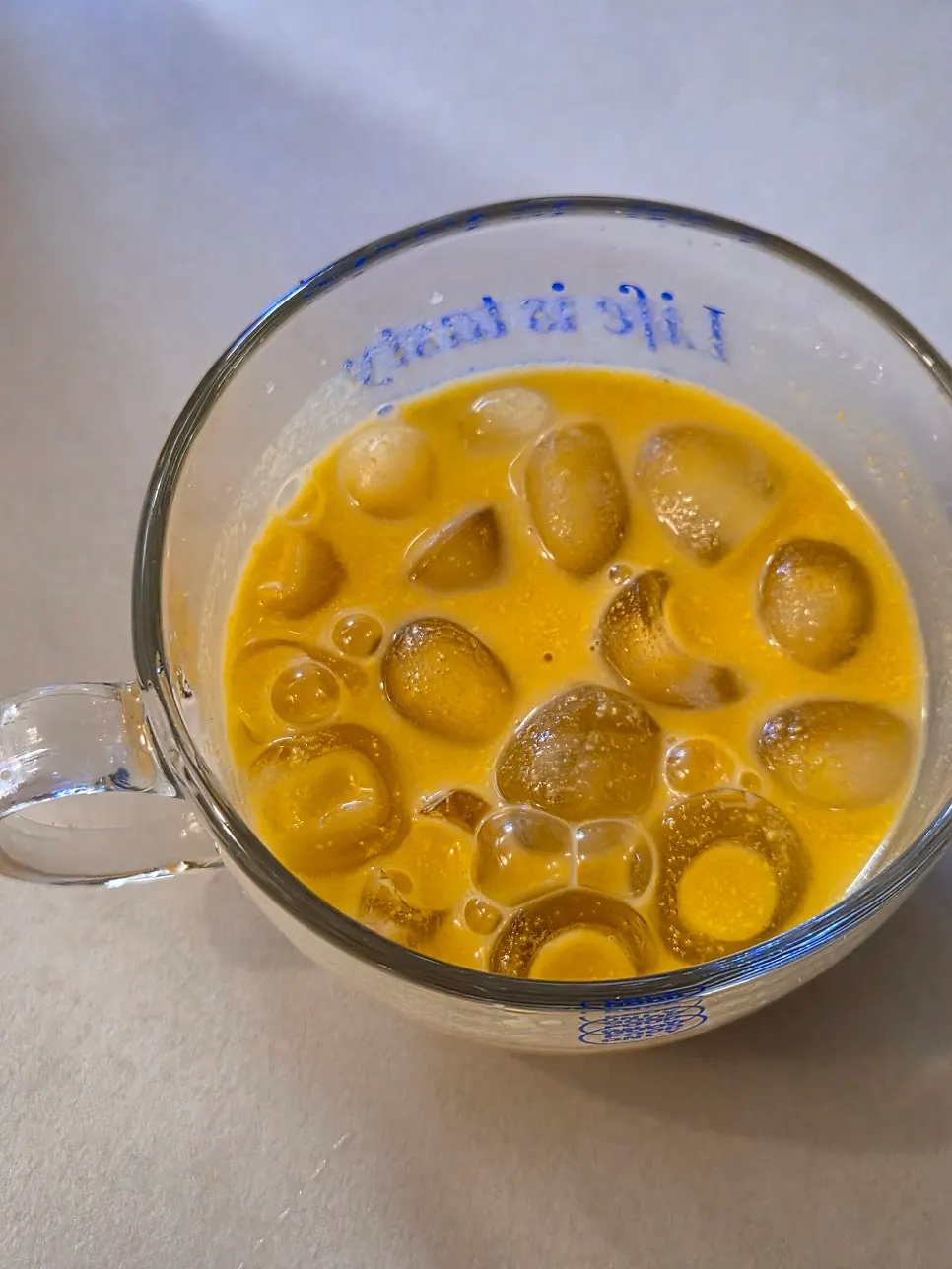 Soup enjoyed chilled with ice