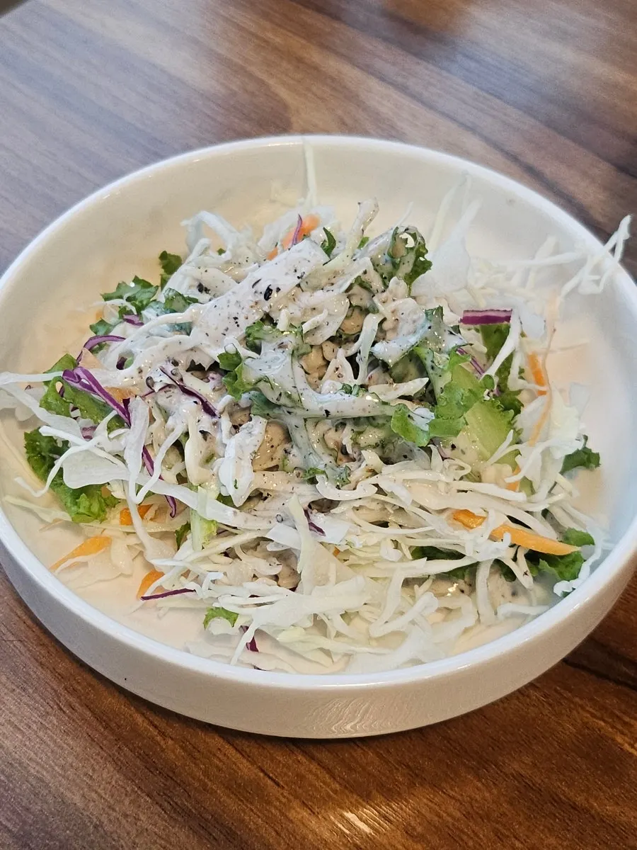 Basic salad served with the meal
