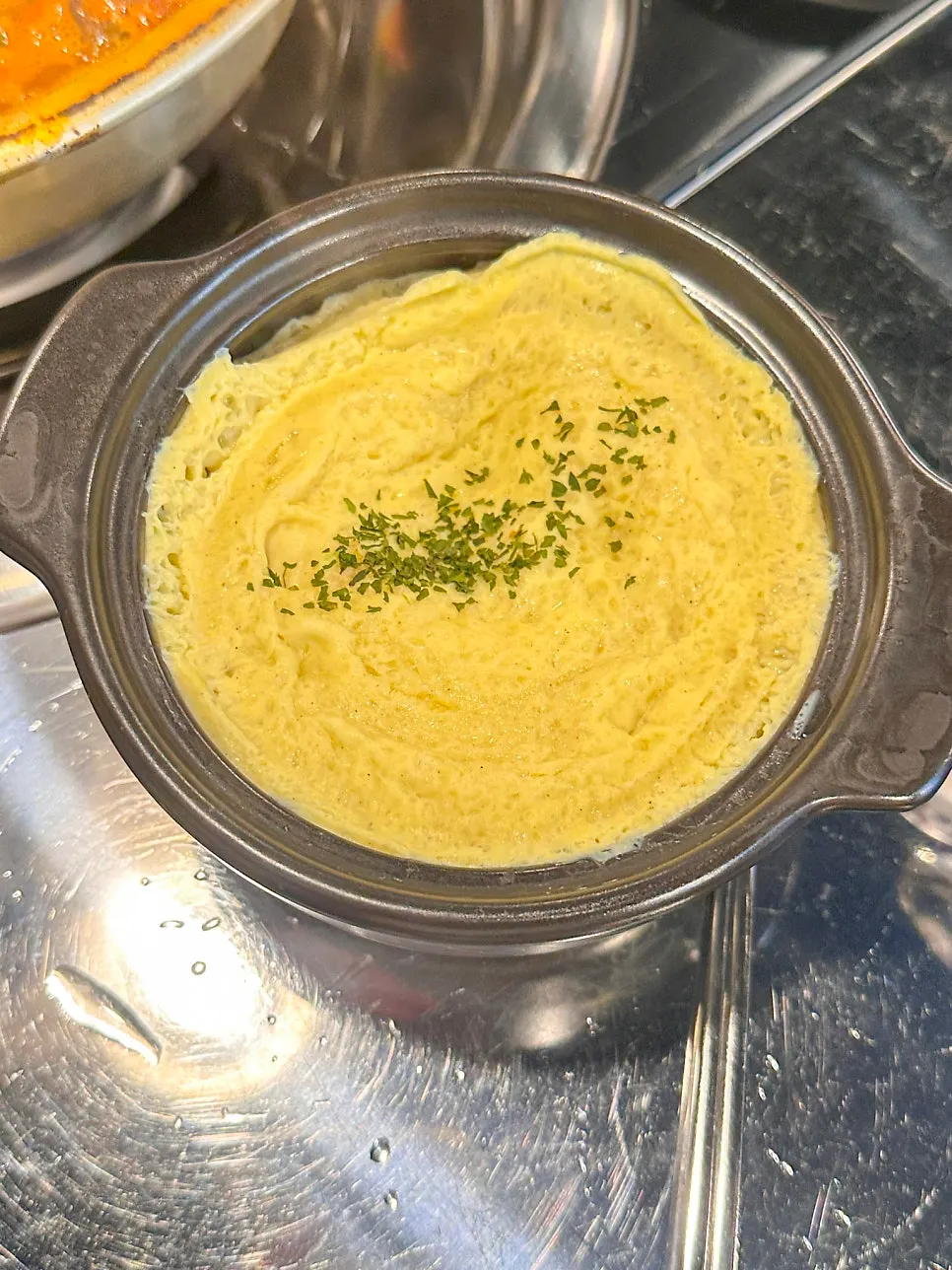 Steamed egg ordered as a side dish