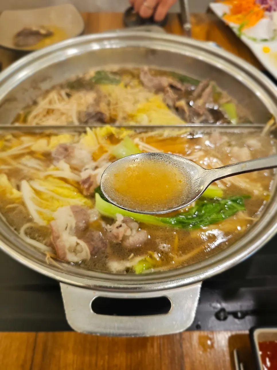 Richer shabu-shabu broth and ingredients