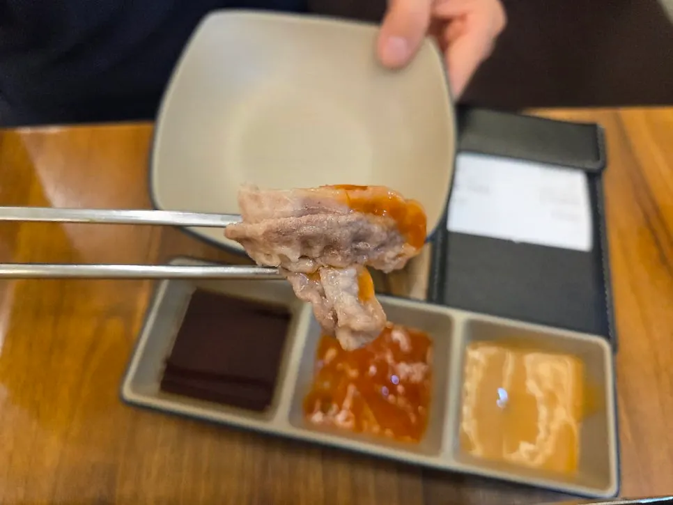 코스를 마친 뒤 정리된 테이블
