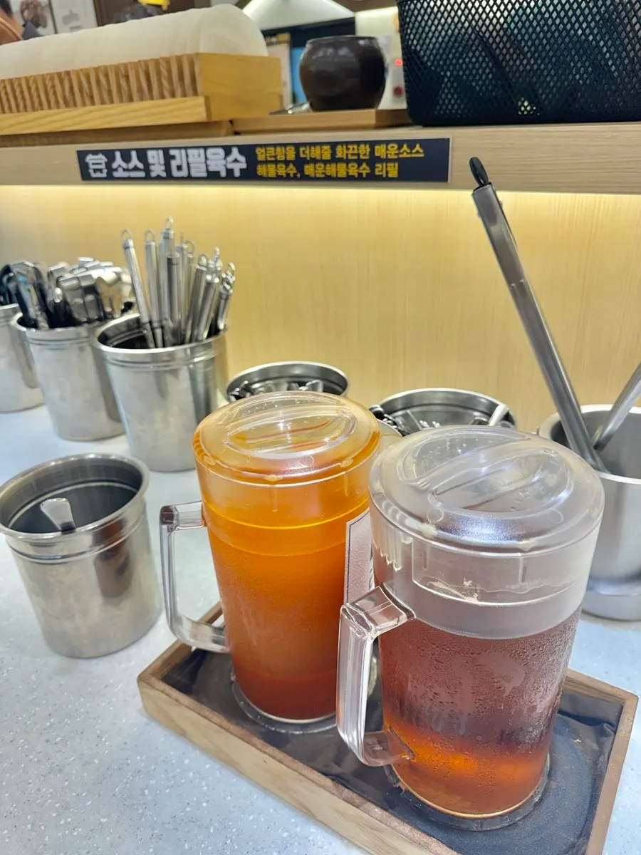 Side dishes displayed at the salad bar