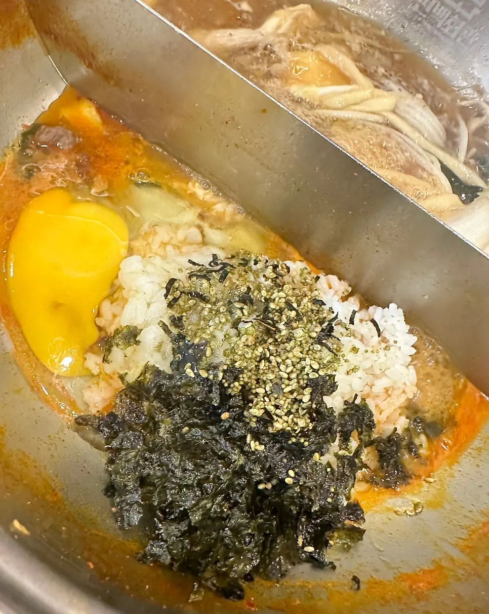 Porridge cooked as the final course