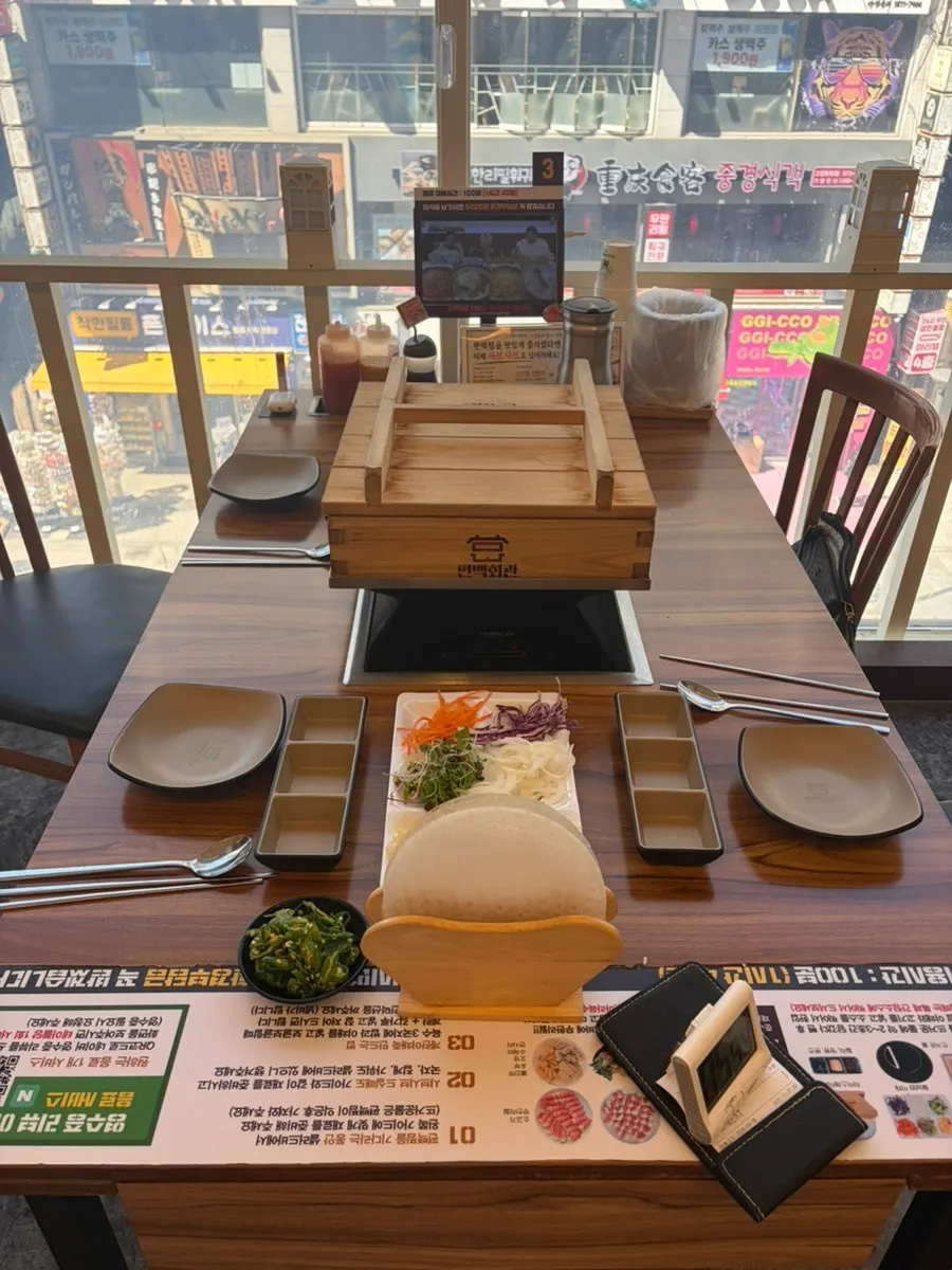 Soy, peanut, and chili sauce station