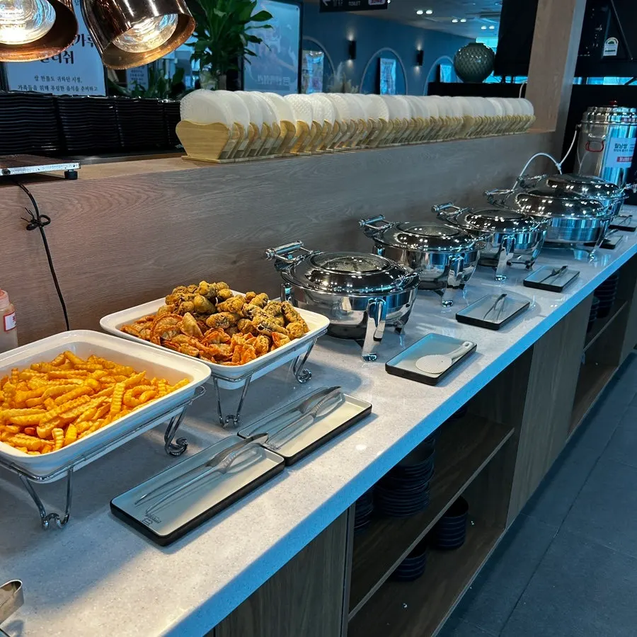 Salad bar corner at Pyeonbaek Hoegwan Siheung Janggok Branch