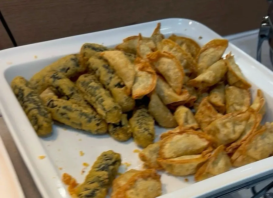 Tteokbokki and fried snacks on the self-bar