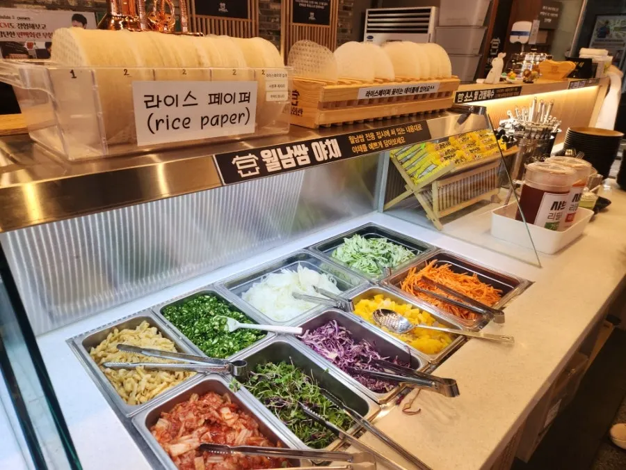 Table set with two shabu-shabu broths