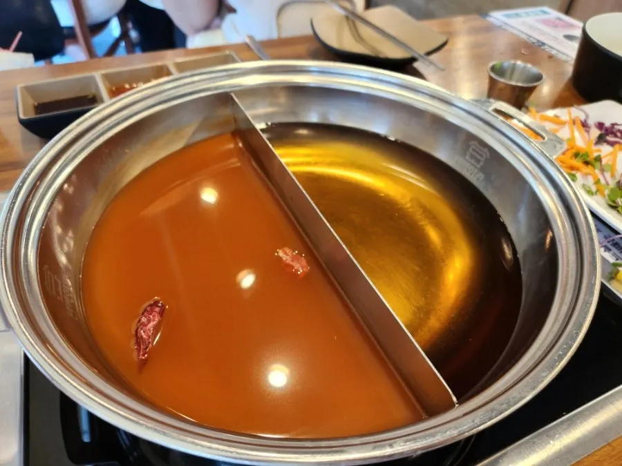 Shabu-shabu broth pot swapped in after cypress steam