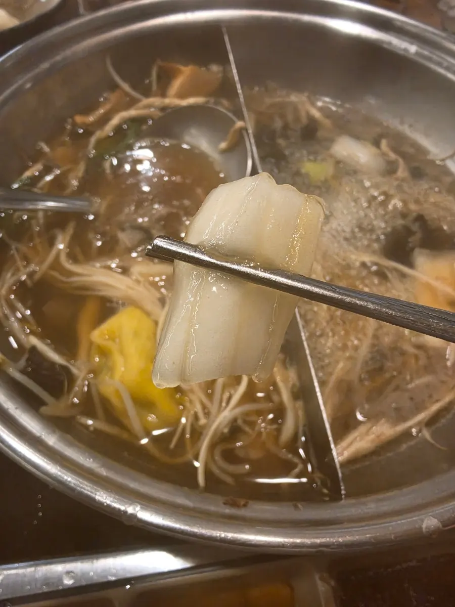 Plate of all-you-can-eat beef for the shabu-shabu