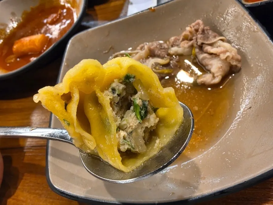 Plate of side dishes from the salad bar