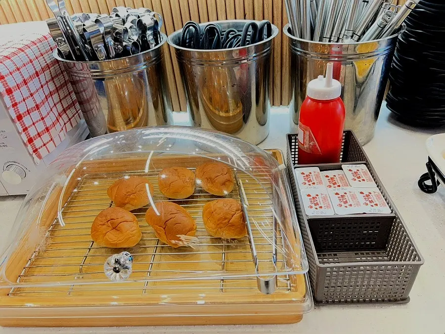 All-you-can-eat food laid out at the self-serve bar