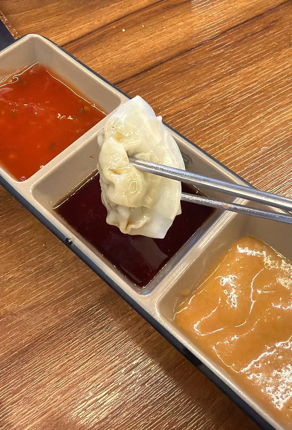 A rice-paper roll wrapped with shrimp inside