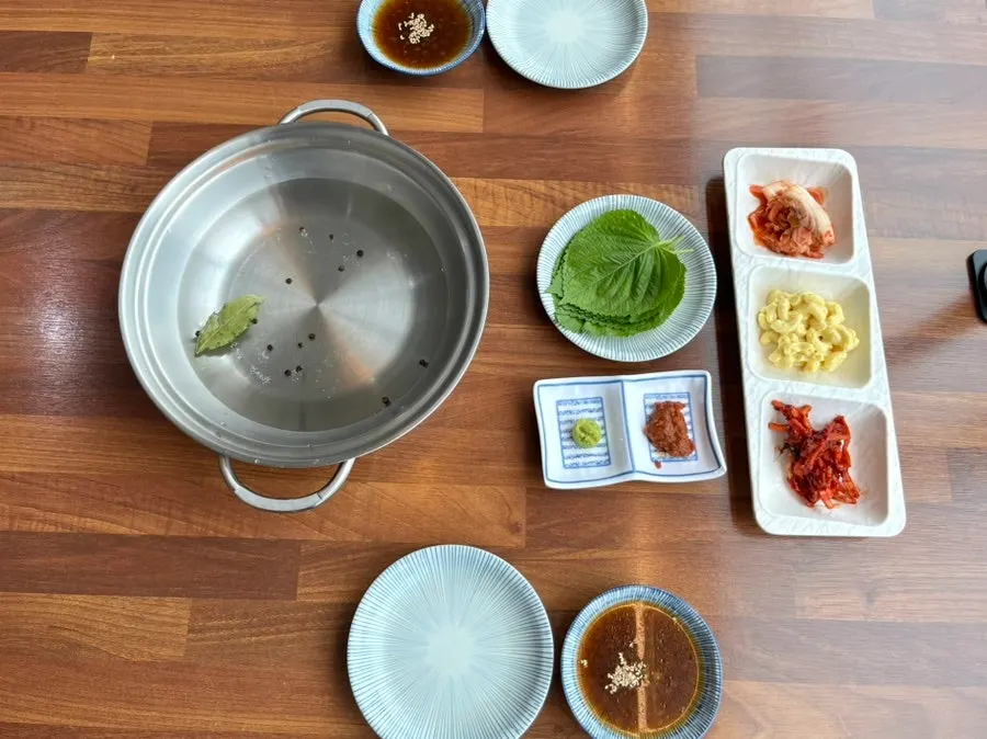 Full page of the Pyeonbaekrim menu