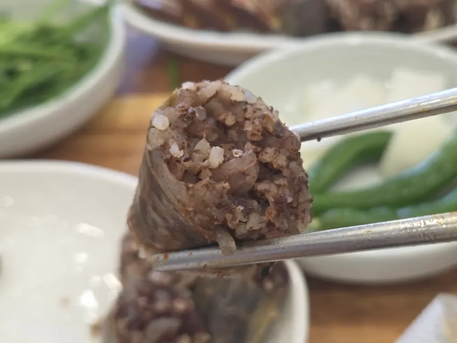 피순대 느낌의 정식 순대