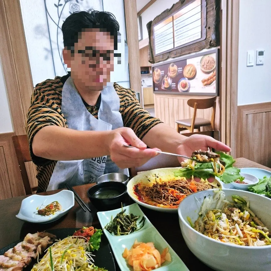평창 메밀요리와 수육 식사