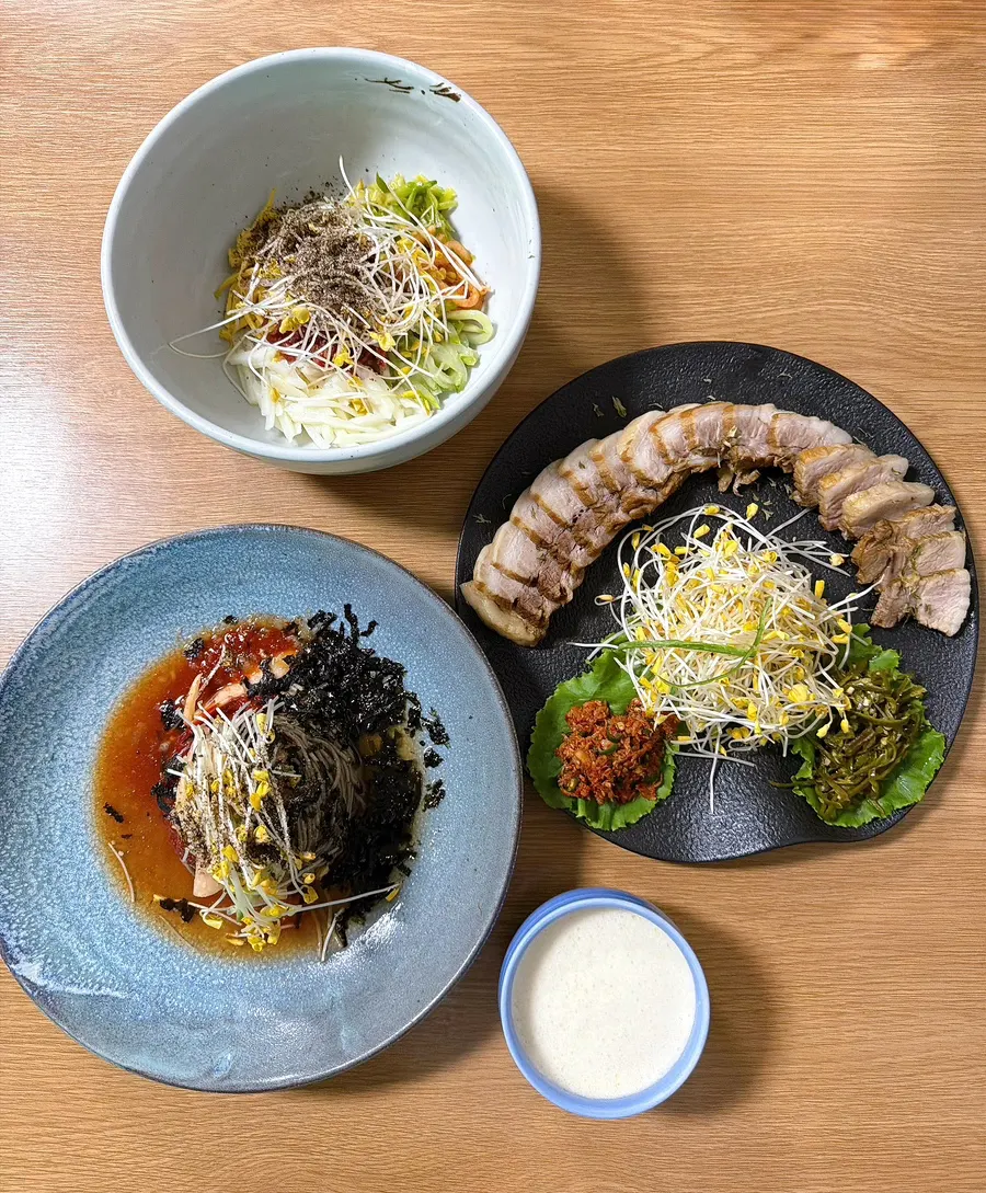 곤드레 포함 기본 반찬 세 가지