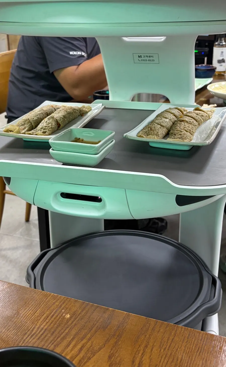 Seaweed soup, kimchi, and separate tableware for a child