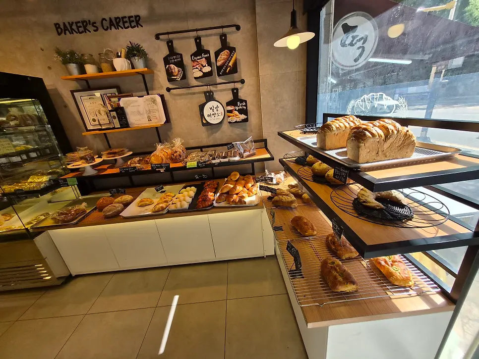 Bread displayed under soft lighting