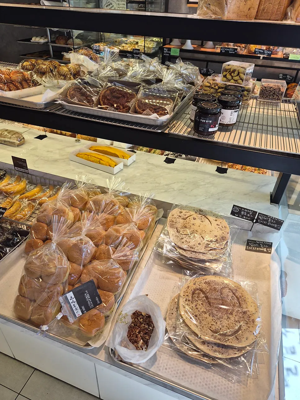 Pastries and dessert breads on display