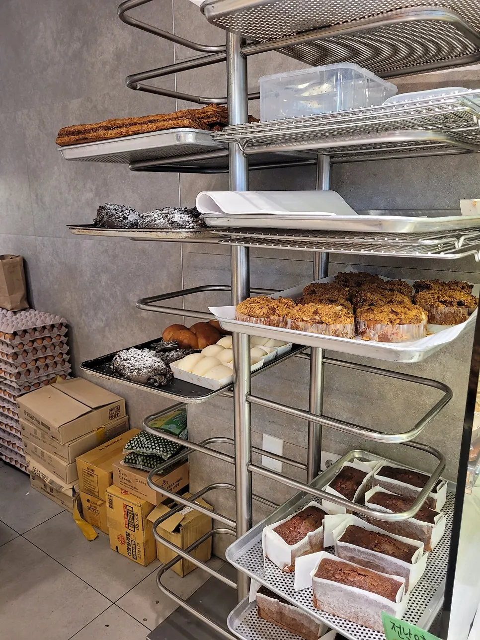 Vertical shot of bread made in-store