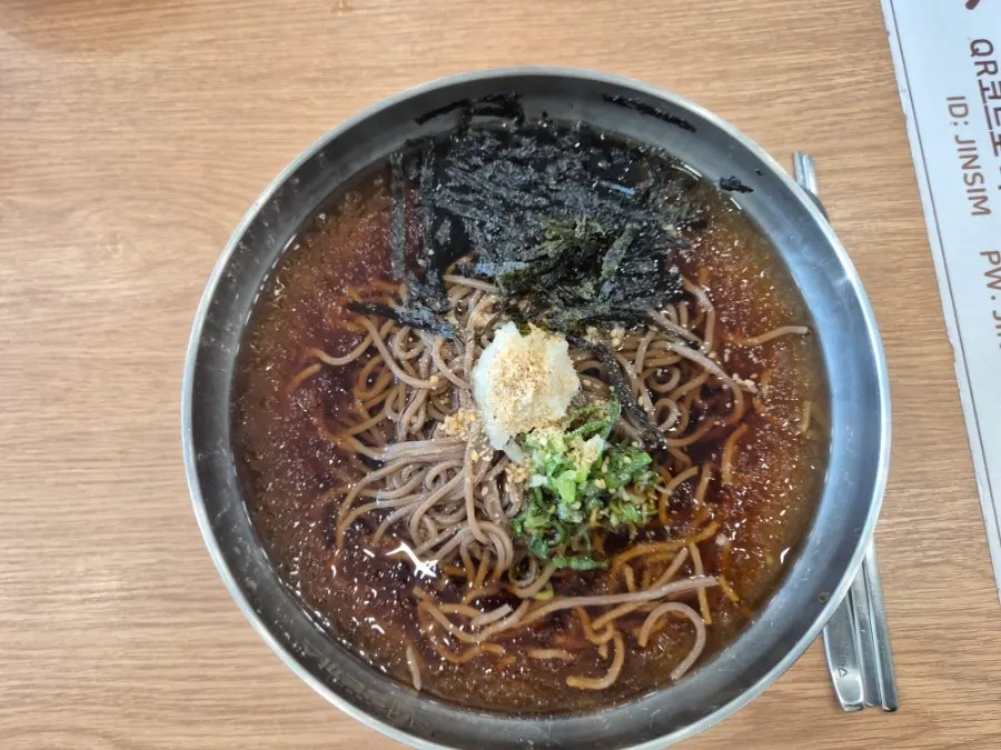 Bibimbap piled high with vegetables