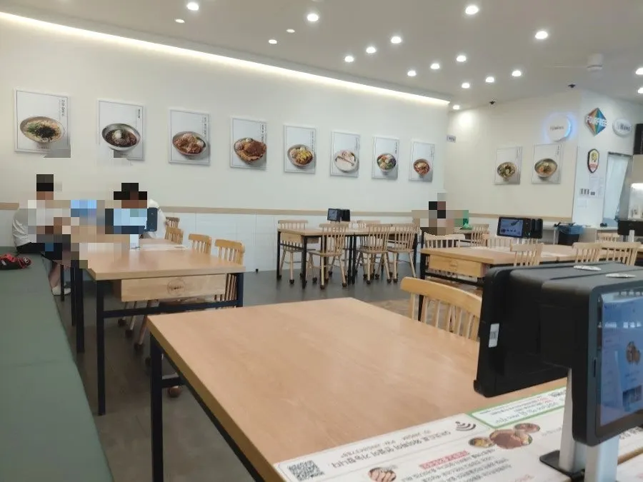 Spacious interior hall of Jinsim King Donkatsu Pyeongdong Branch