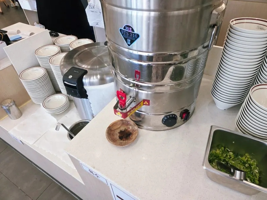 Plate of side dishes served self-serve
