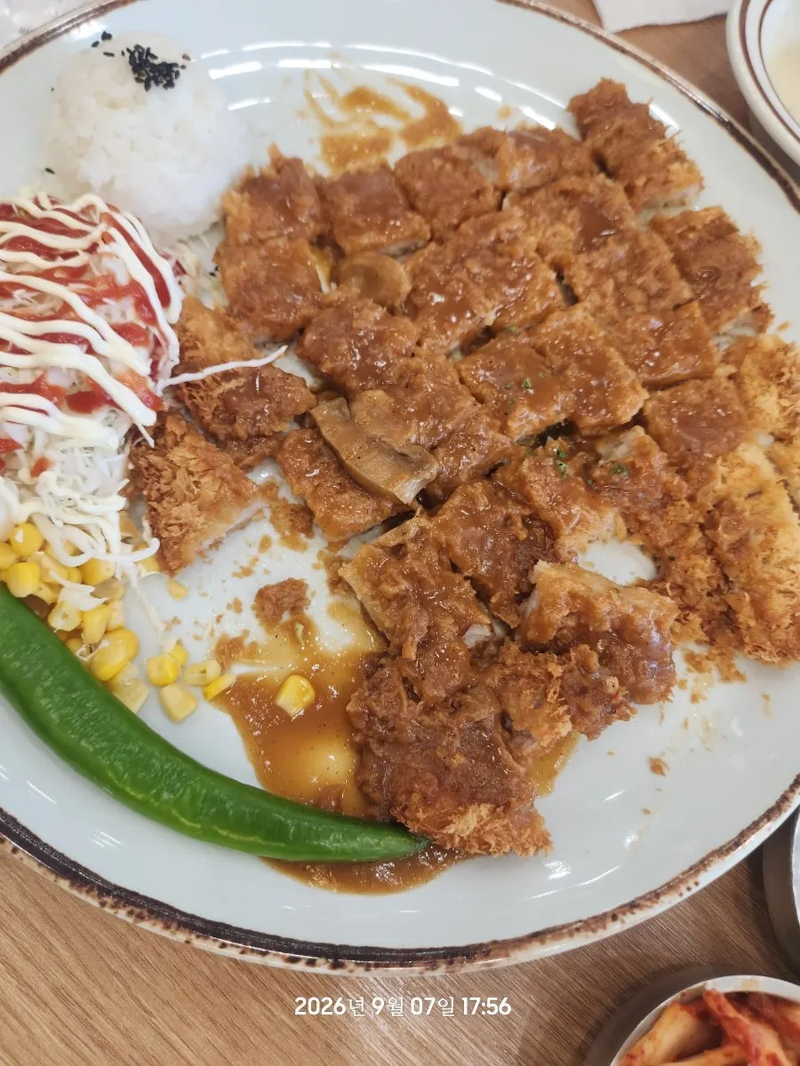 Fish cutlet cut with a knife