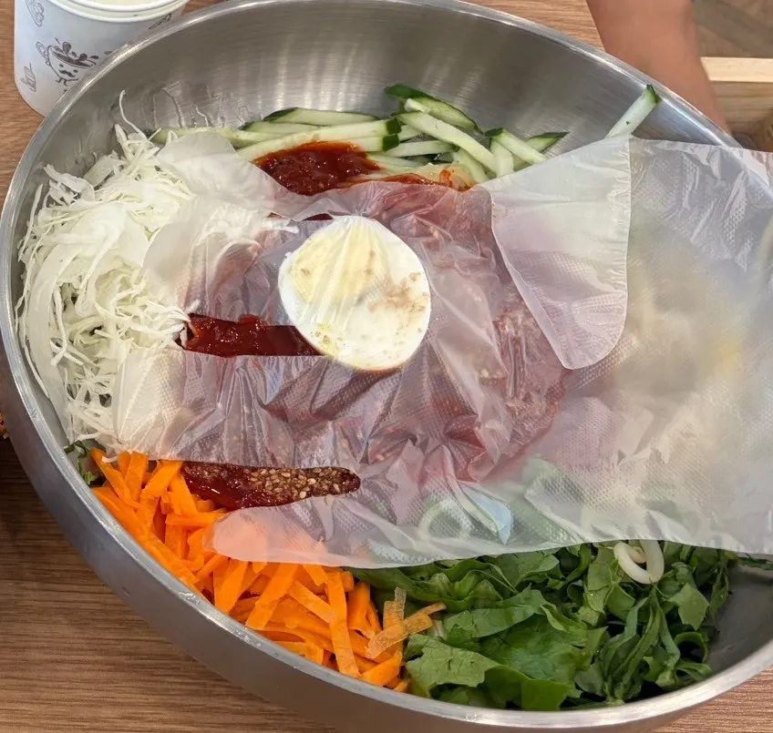 매콤새콤한 양념의 쫄면