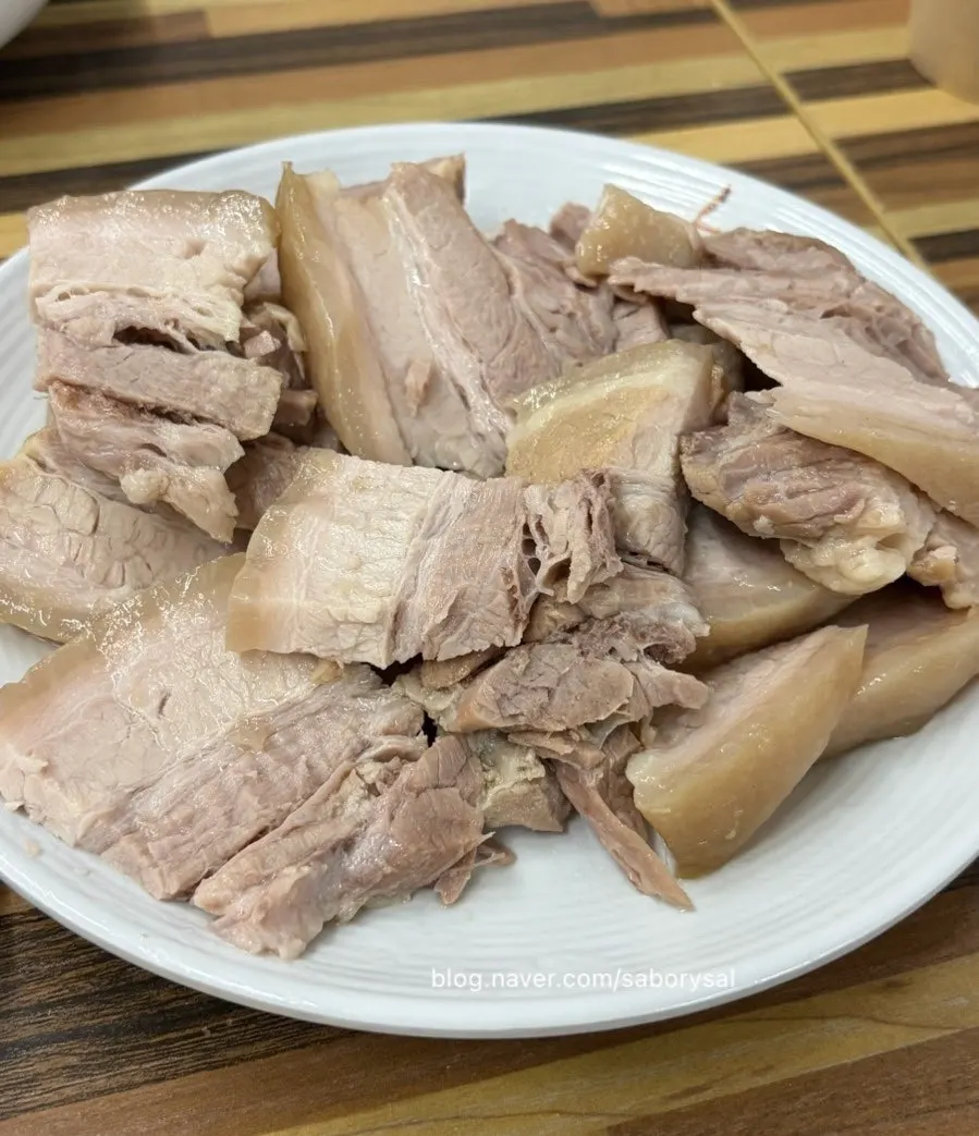 Medium bossam served on a plate