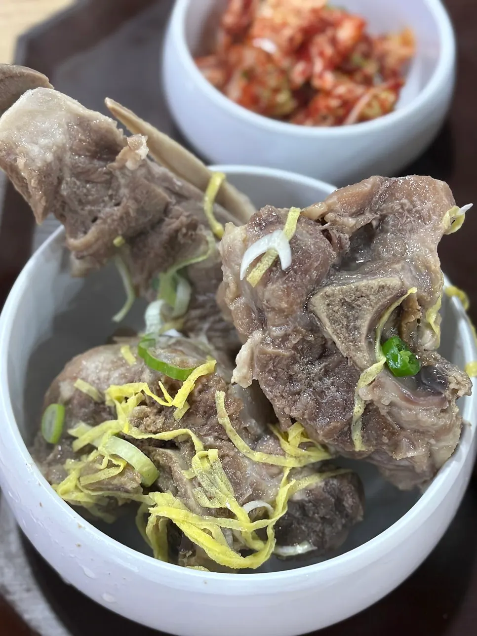 Tender grilled bone meat with meat still attached