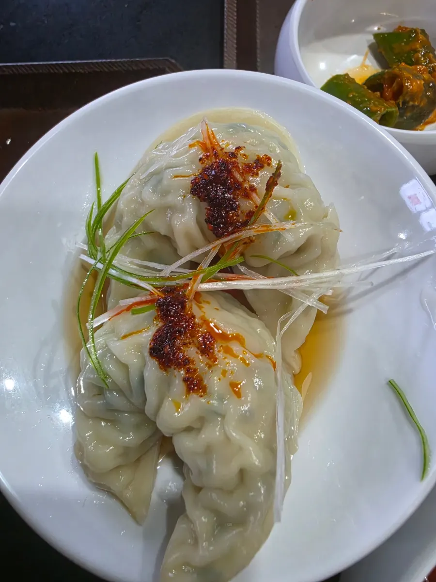 Plato de mandu de carne pedido como set