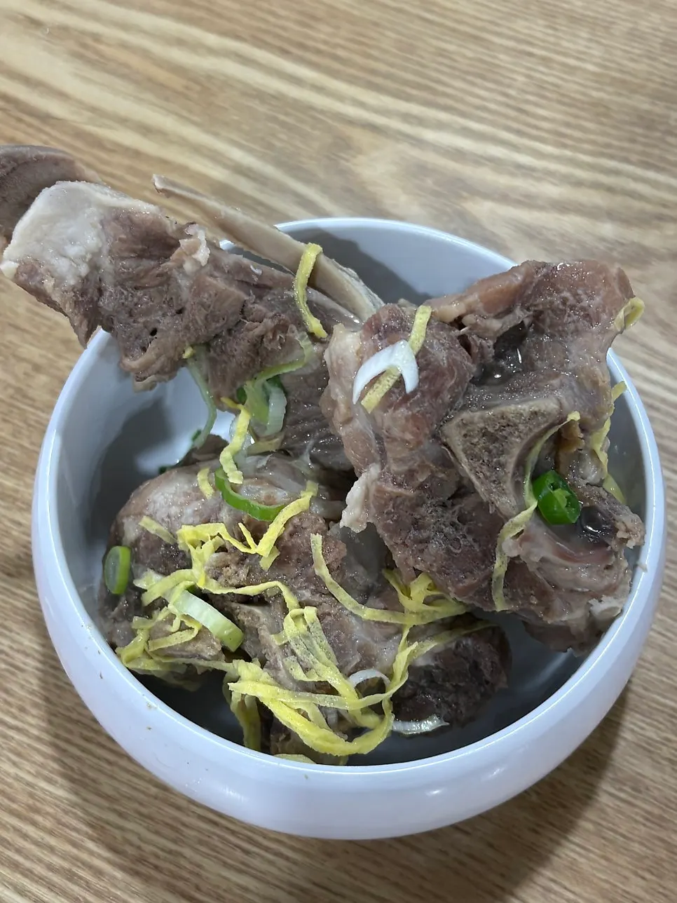 Leftover bone kalguksu broth