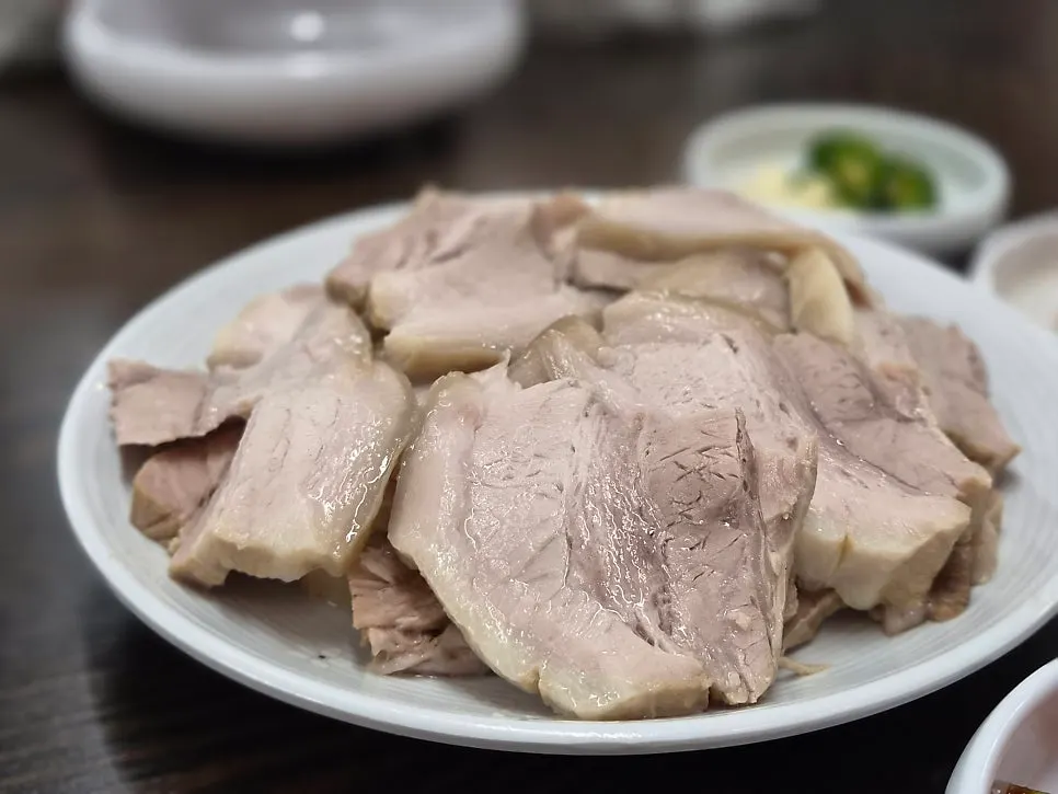 보쌈 수육 고기 클로즈업