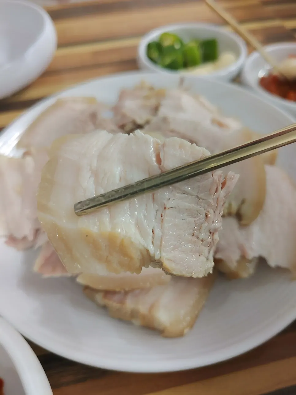Bossam suchuk meat with a good thickness