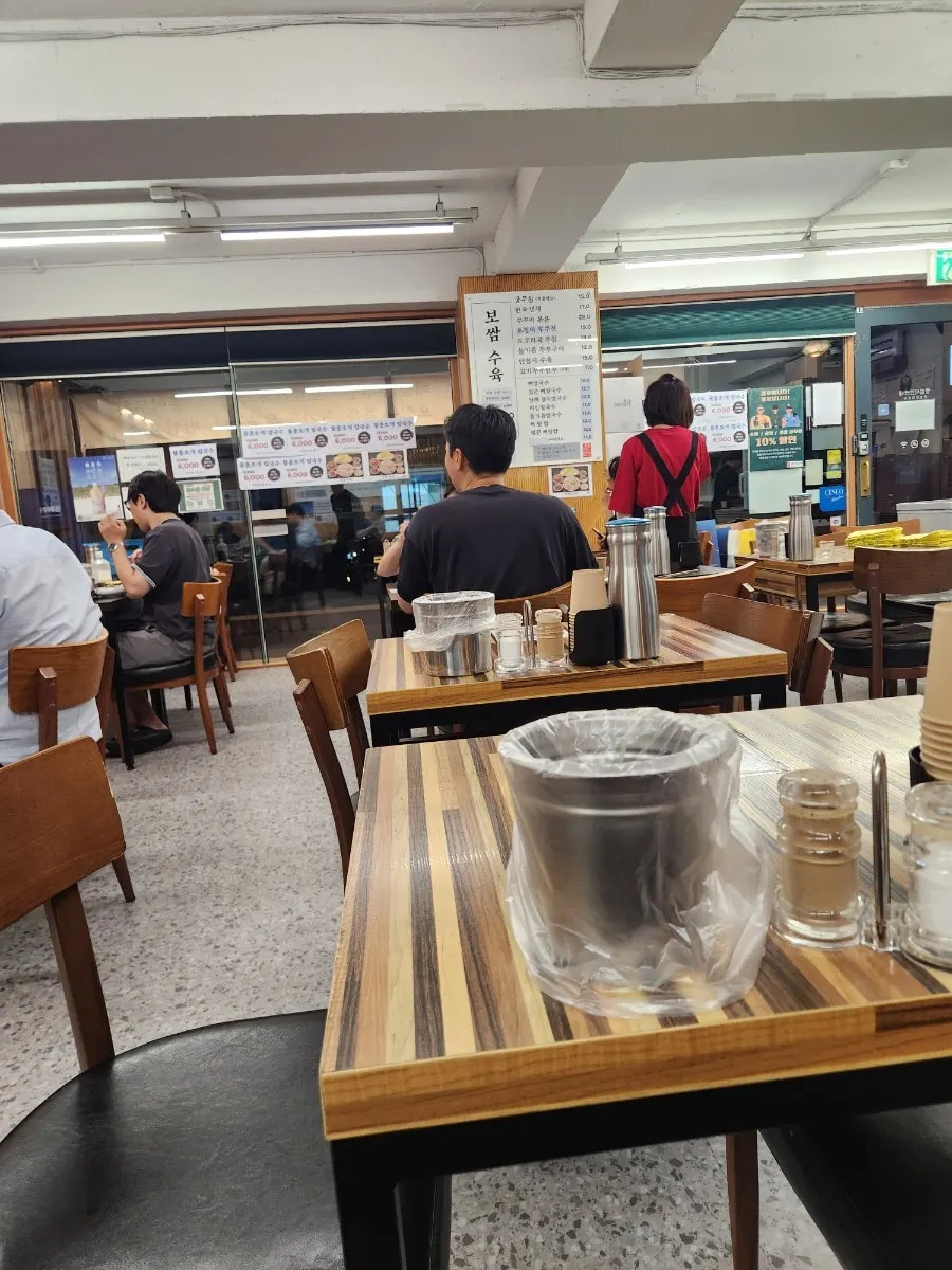 Restaurant interior filled with customers even late in the evening