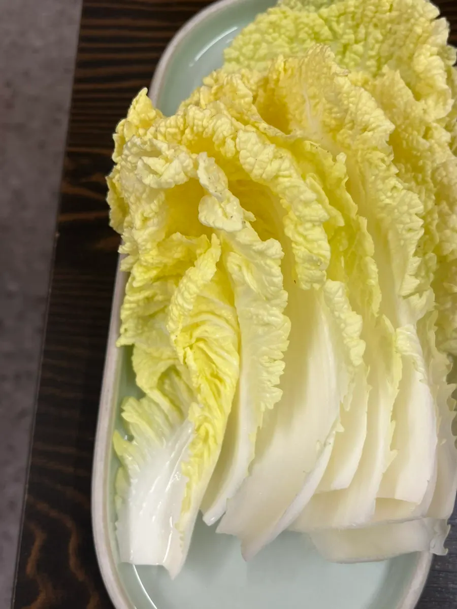 싱싱한 쌈배추 한 접시