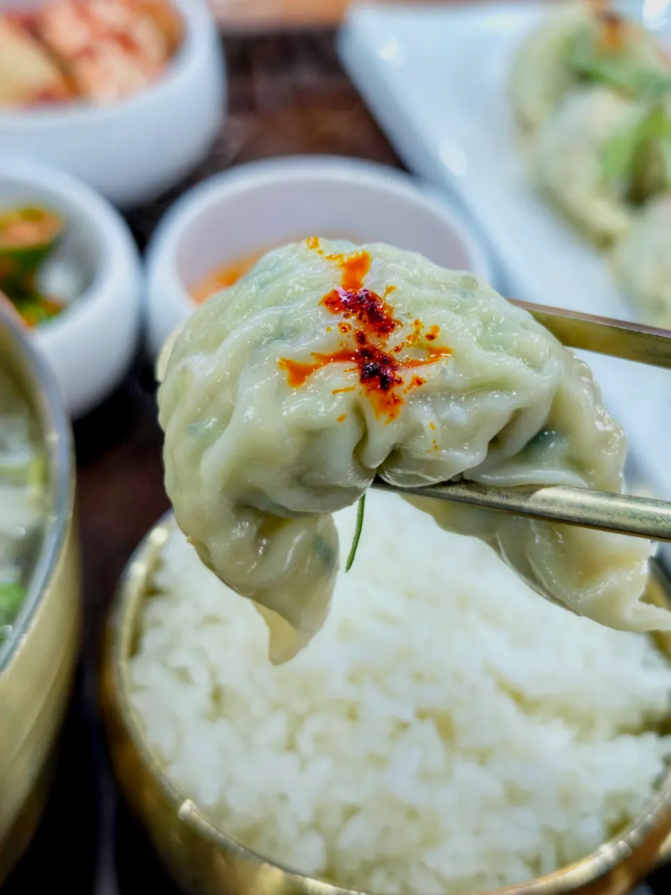 5 meat dumplings ordered as a side