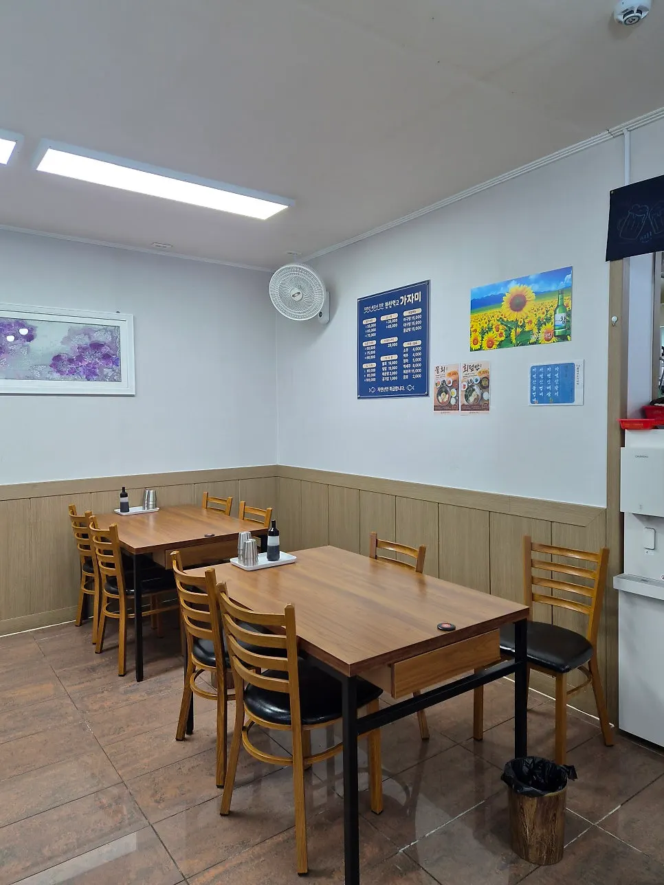 Interior of the restaurant with customers during dinner time